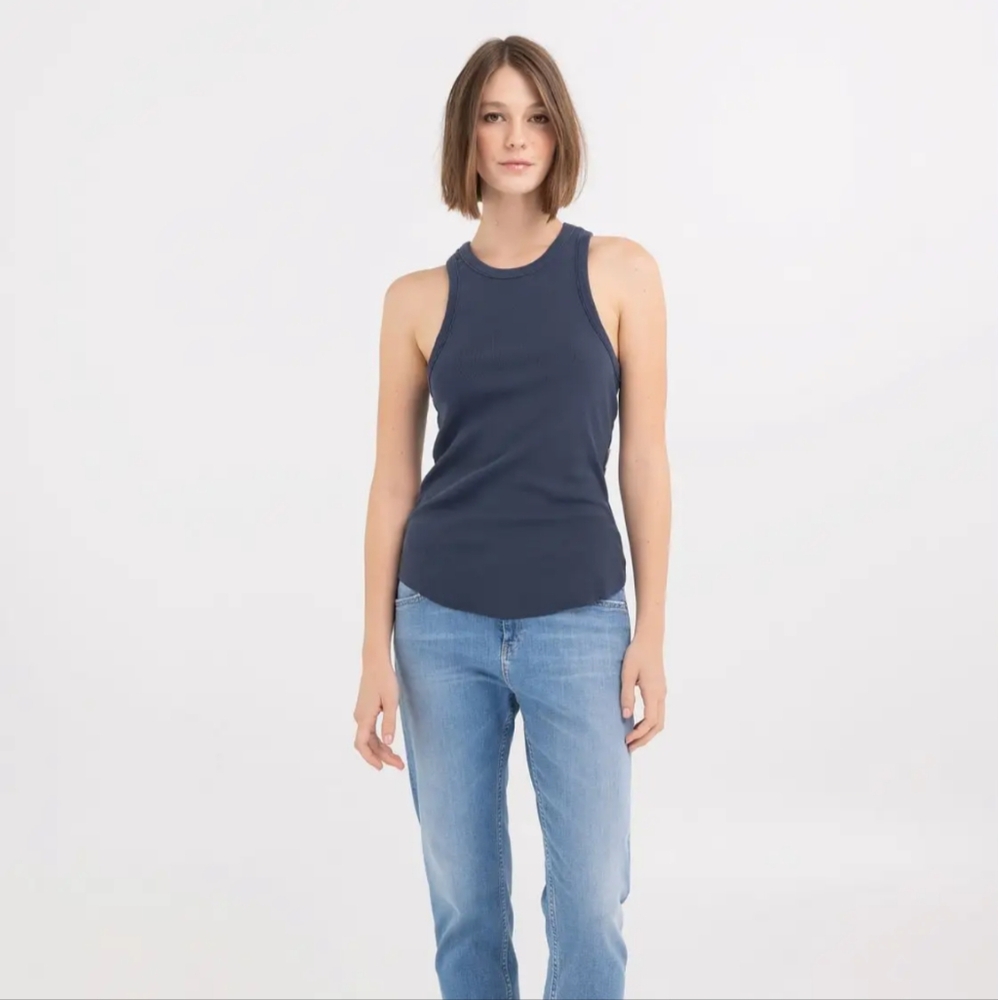 Replay Slim Fit Ribbed Top